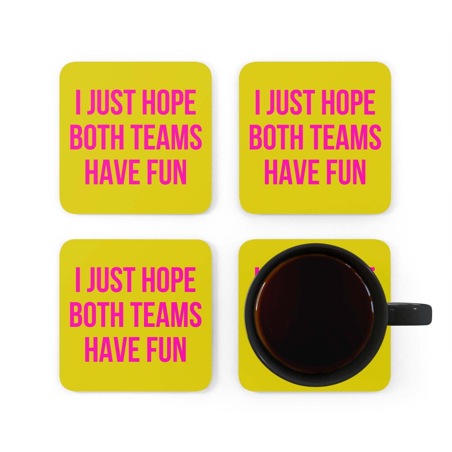 Pink & Lime Aesthetic Coaster Set