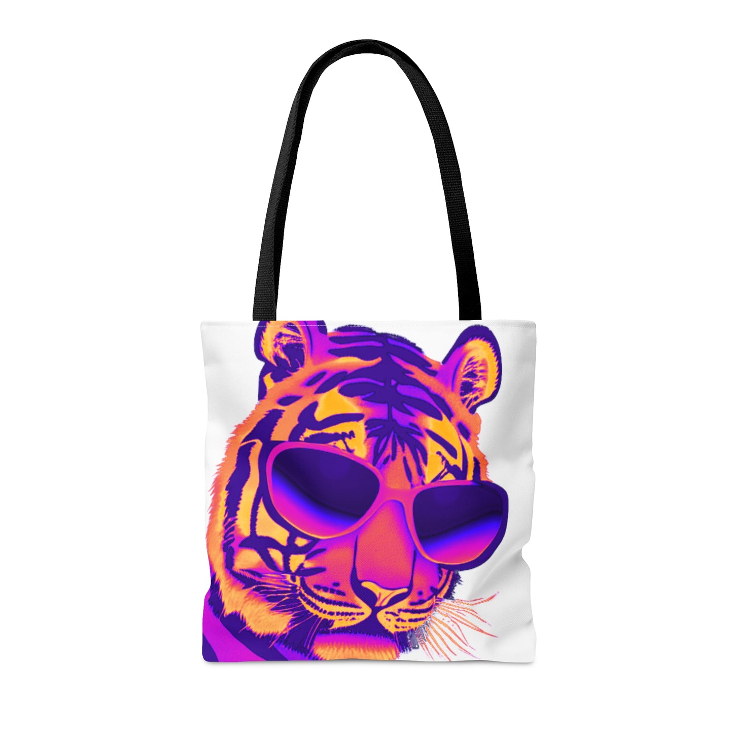 Neon Pink & Purple Tiger Sunnies Canvas Tote Bag