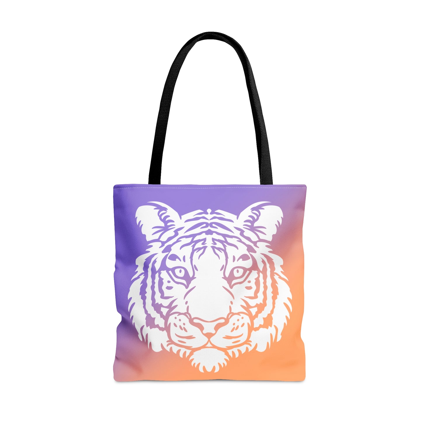 Purple & Orange Gradient Tiger Canvas Tote Bag