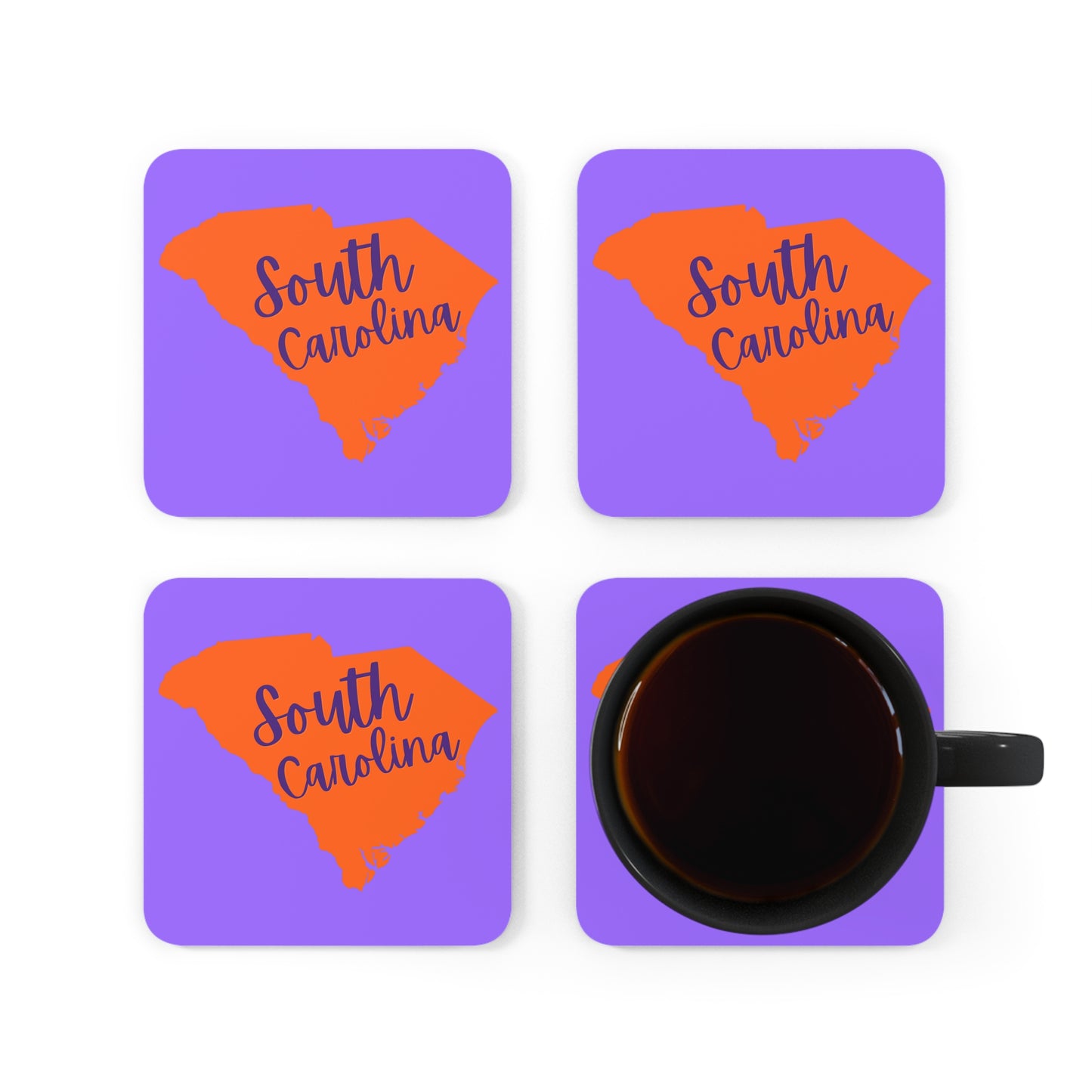 Purple & Orange South Carolina Coaster Set