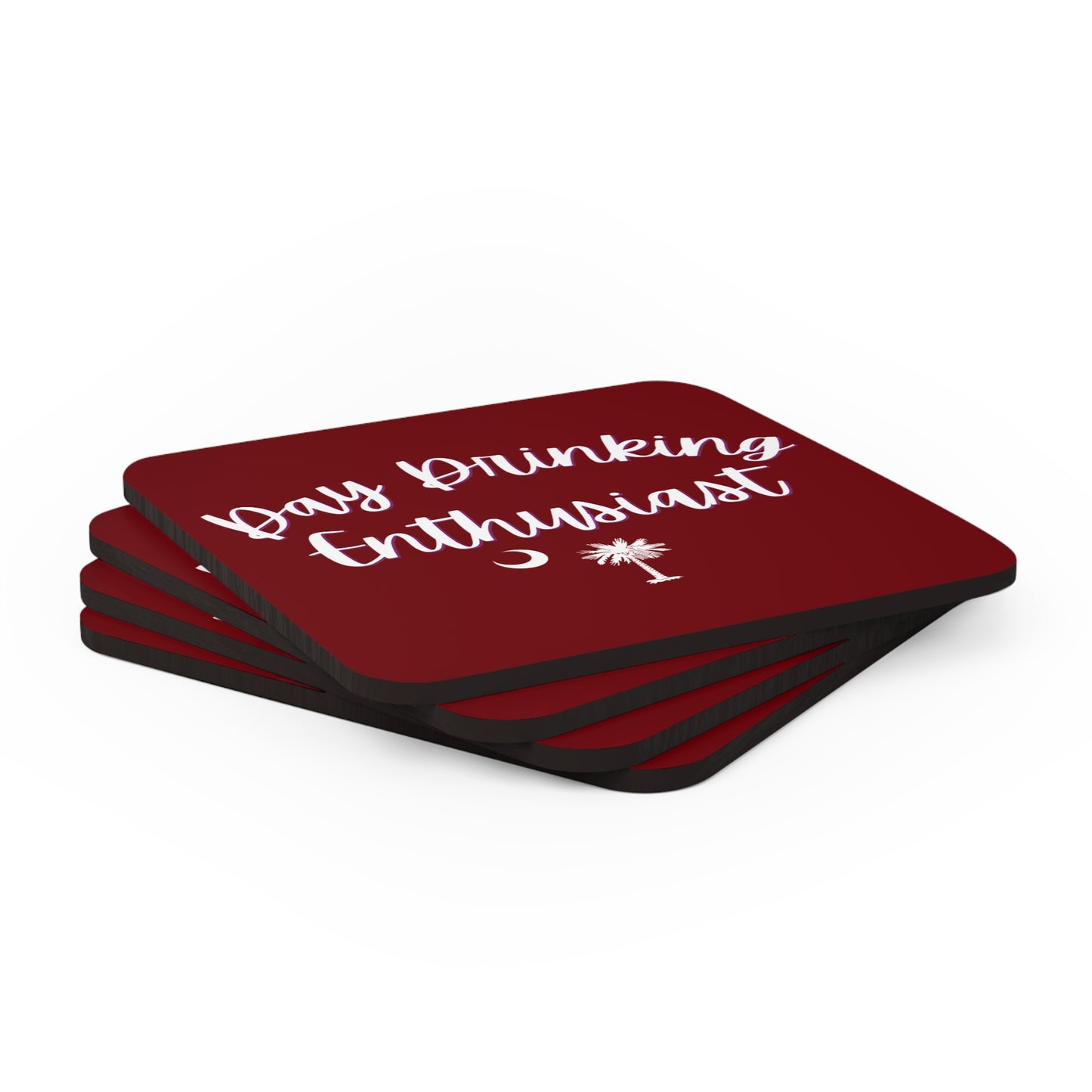 Garnet & White Day Drinking Enthusiast Coaster Set