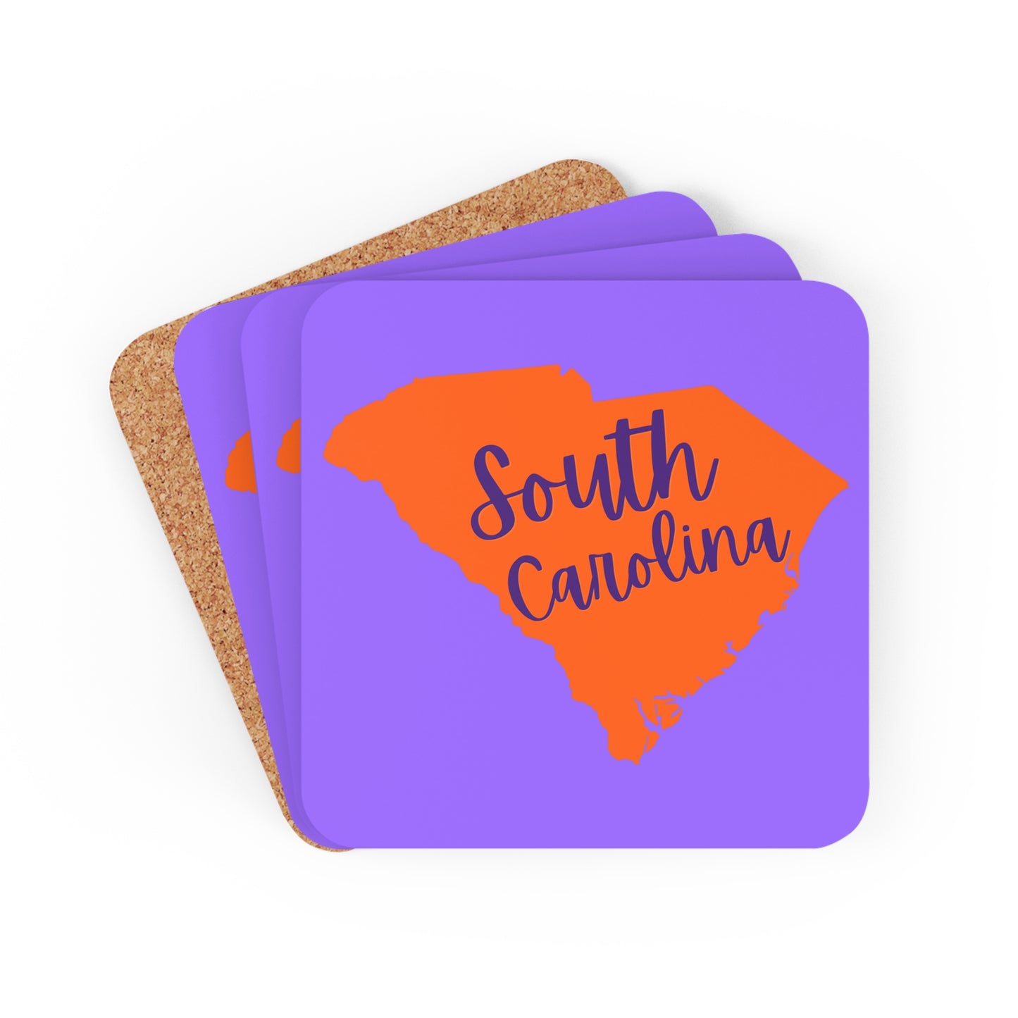Purple & Orange South Carolina Coaster Set