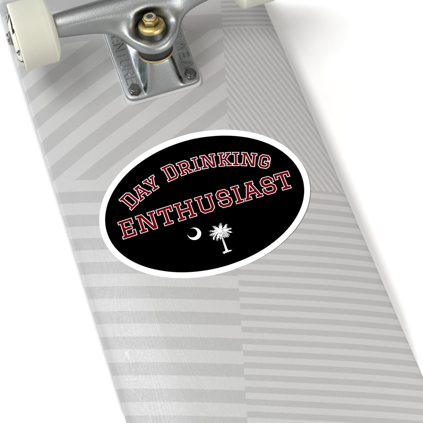 Black & Garnet Day Drinking Enthusiast Sticker