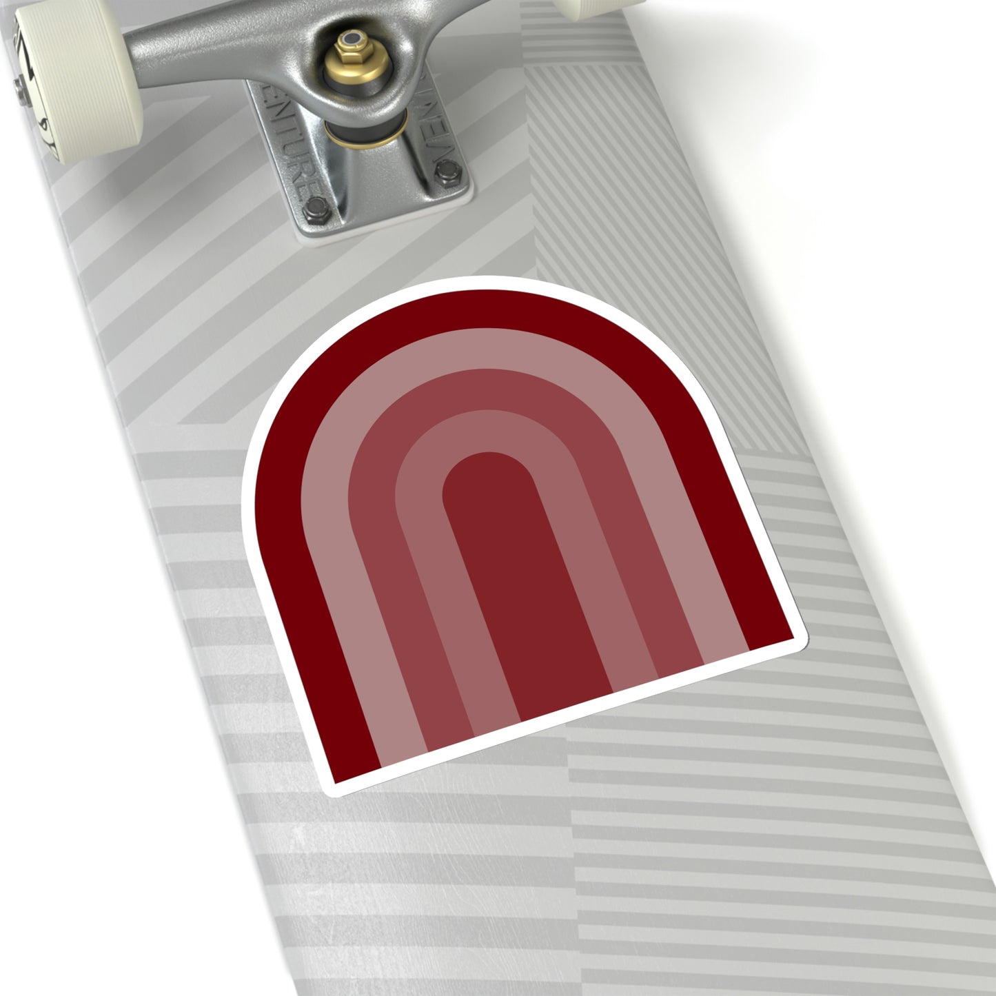 Garnet Maroon Rainbow Vinyl Kiss-Cut Sticker - BowsAndArtsDesigns