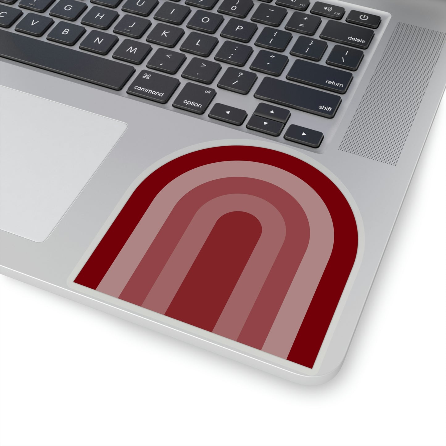 Garnet Maroon Rainbow Vinyl Kiss-Cut Sticker - BowsAndArtsDesigns