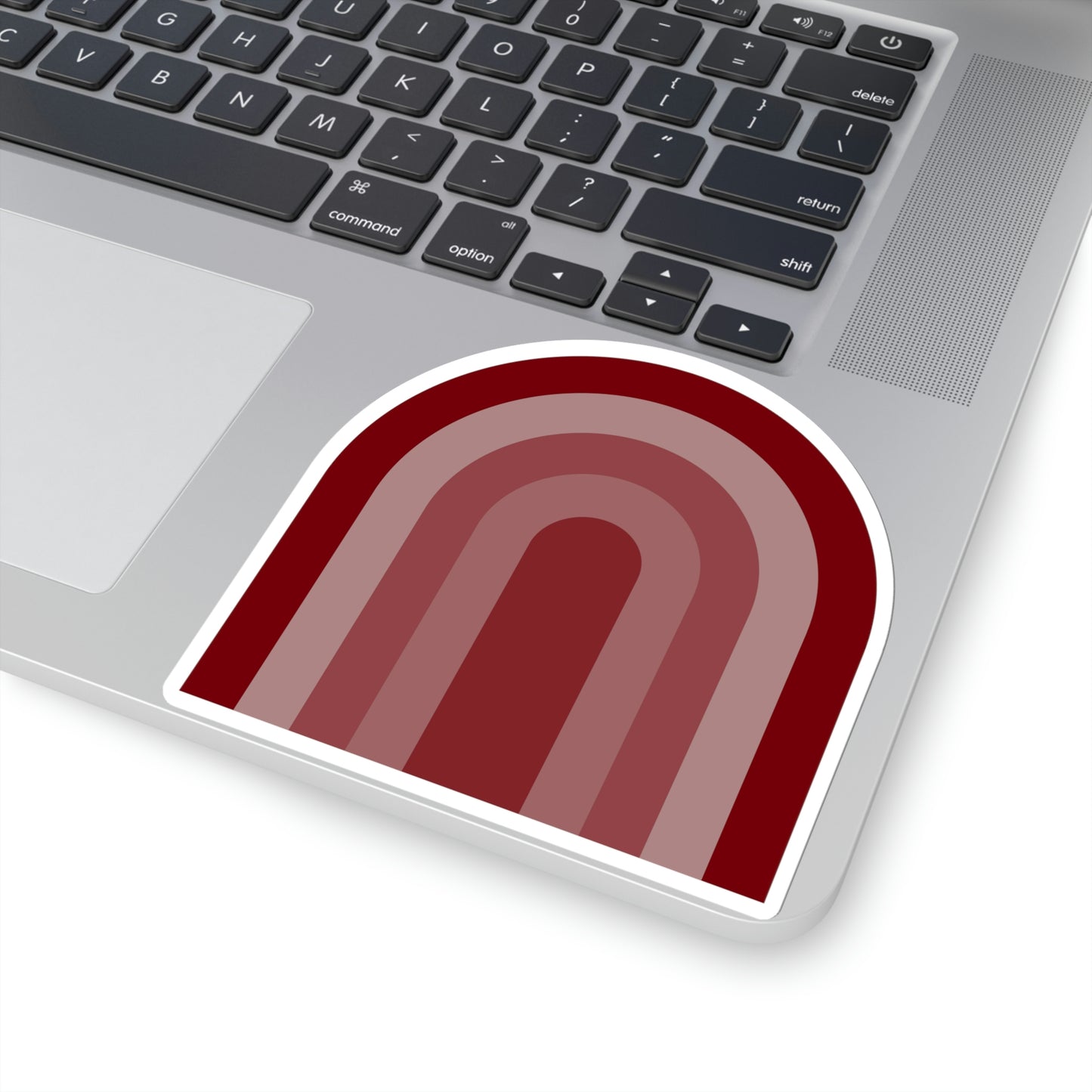 Garnet Maroon Rainbow Vinyl Kiss-Cut Sticker - BowsAndArtsDesigns