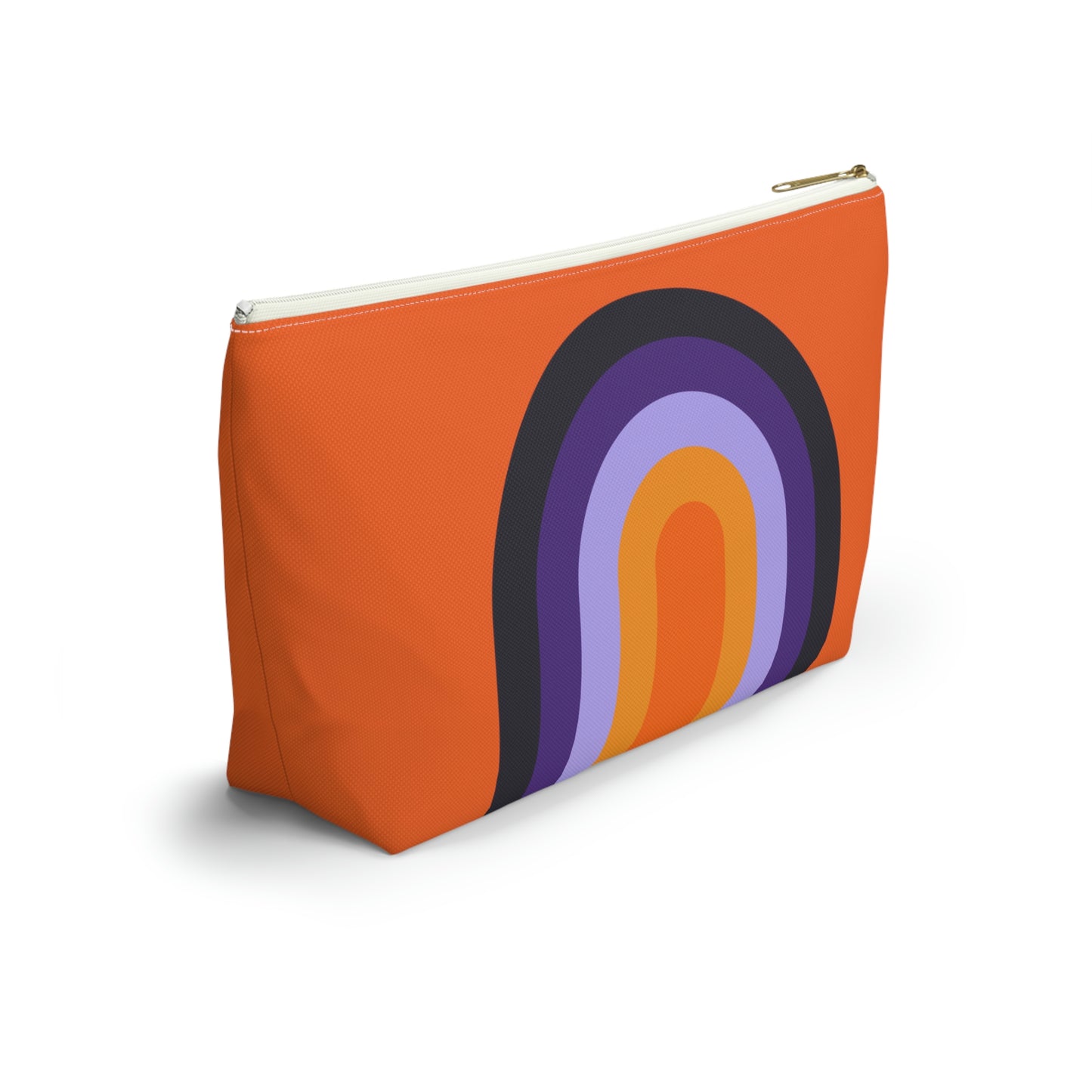 Purple & Orange Rainbow Pouch with T-bottom - BowsAndArtsDesigns