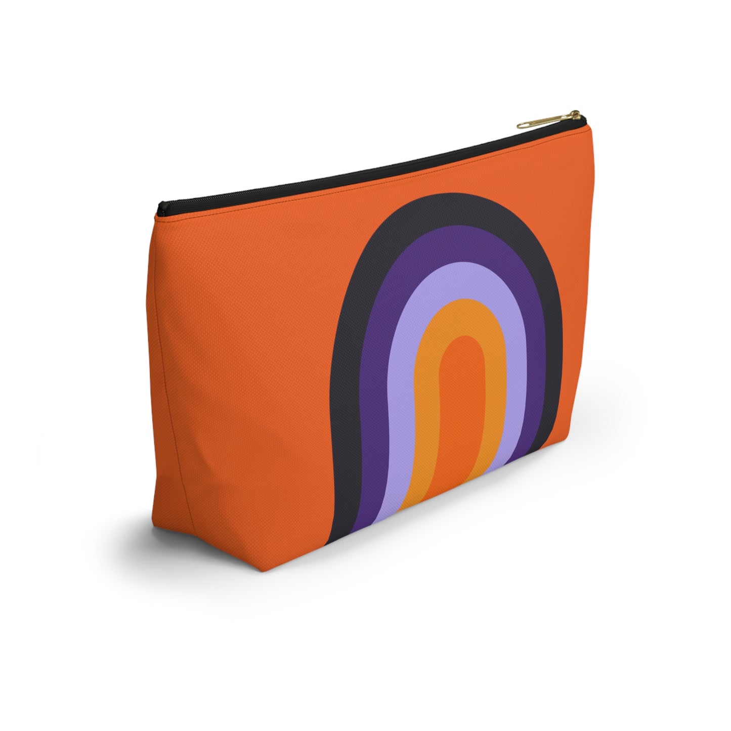Purple & Orange Rainbow Pouch with T-bottom - BowsAndArtsDesigns