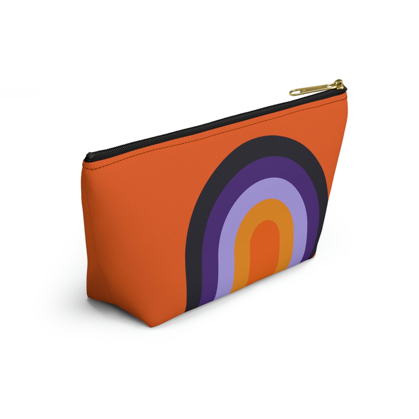 Purple & Orange Rainbow Pouch with T-bottom - BowsAndArtsDesigns