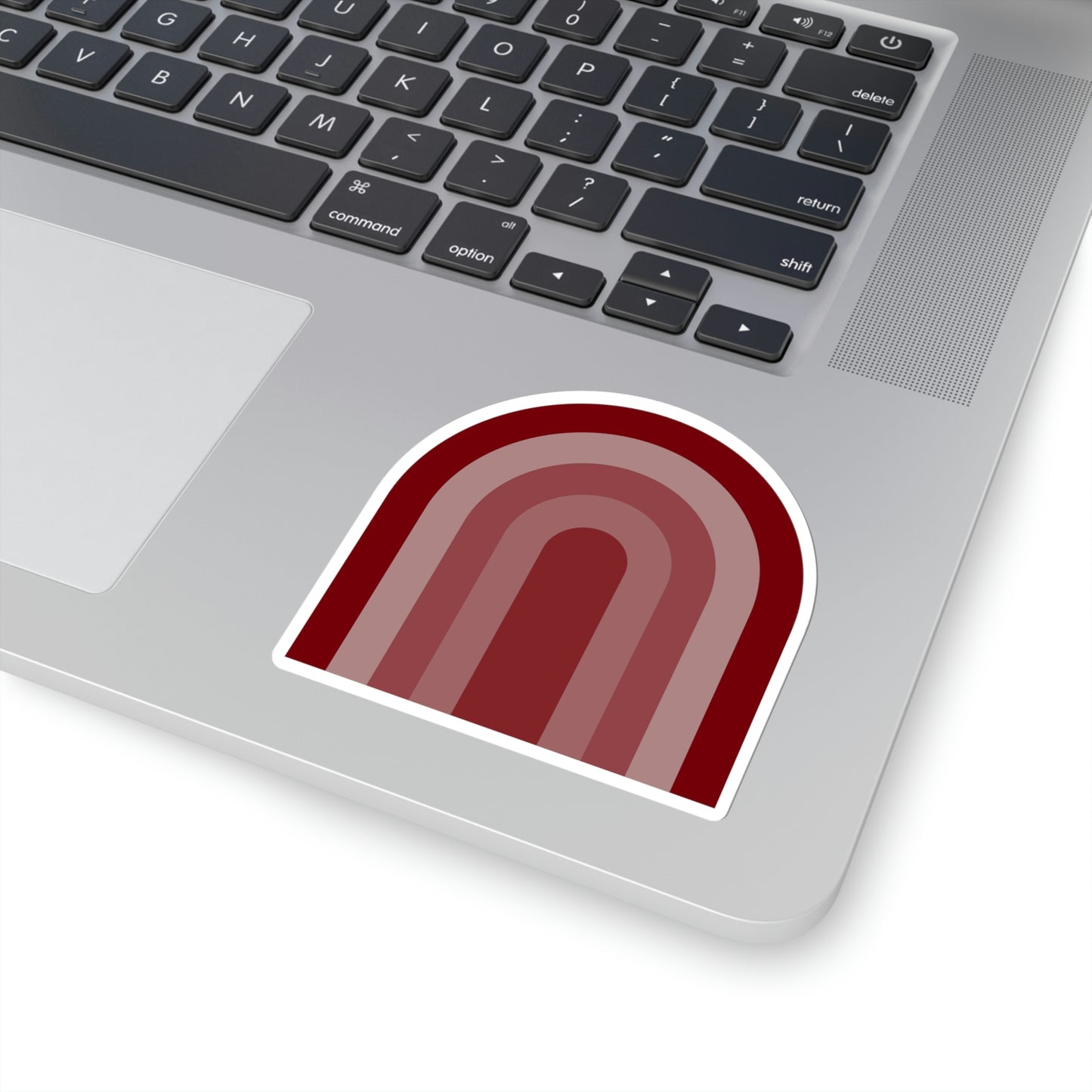 Garnet Maroon Rainbow Vinyl Kiss-Cut Sticker - BowsAndArtsDesigns