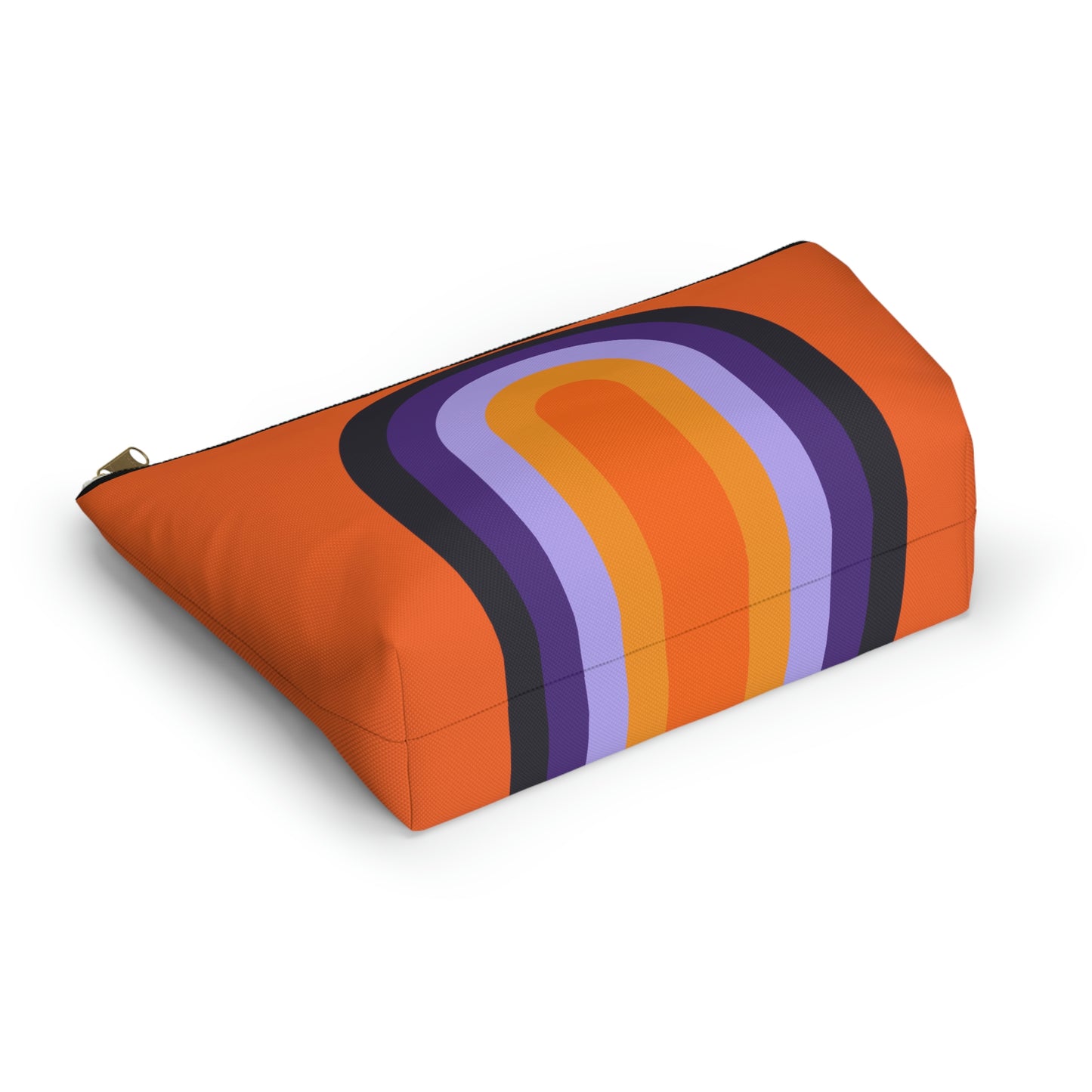 Purple & Orange Rainbow Pouch with T-bottom - BowsAndArtsDesigns