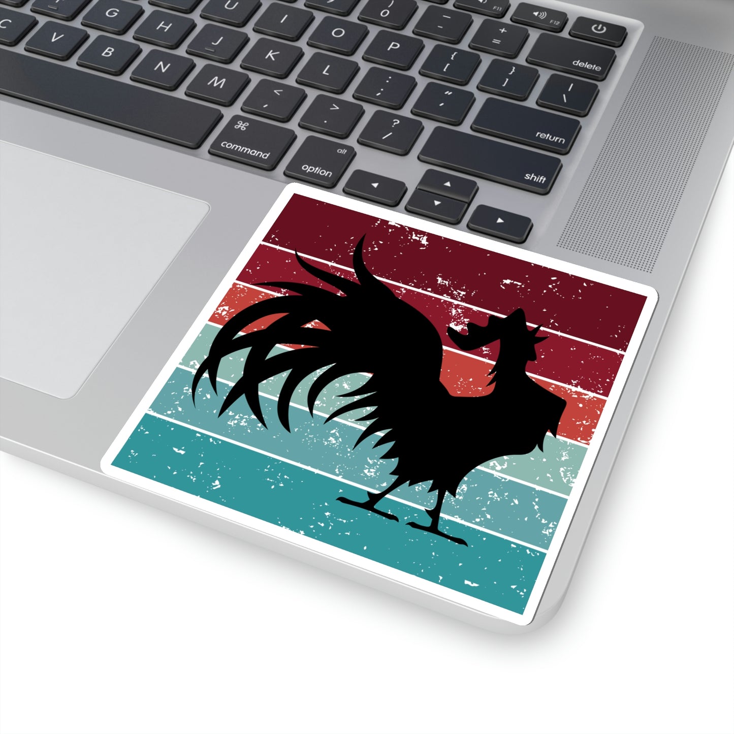 Garnet, Coral, & Teal Vintage Rooster Gamecock Vinyl Kiss-Cut Sticker