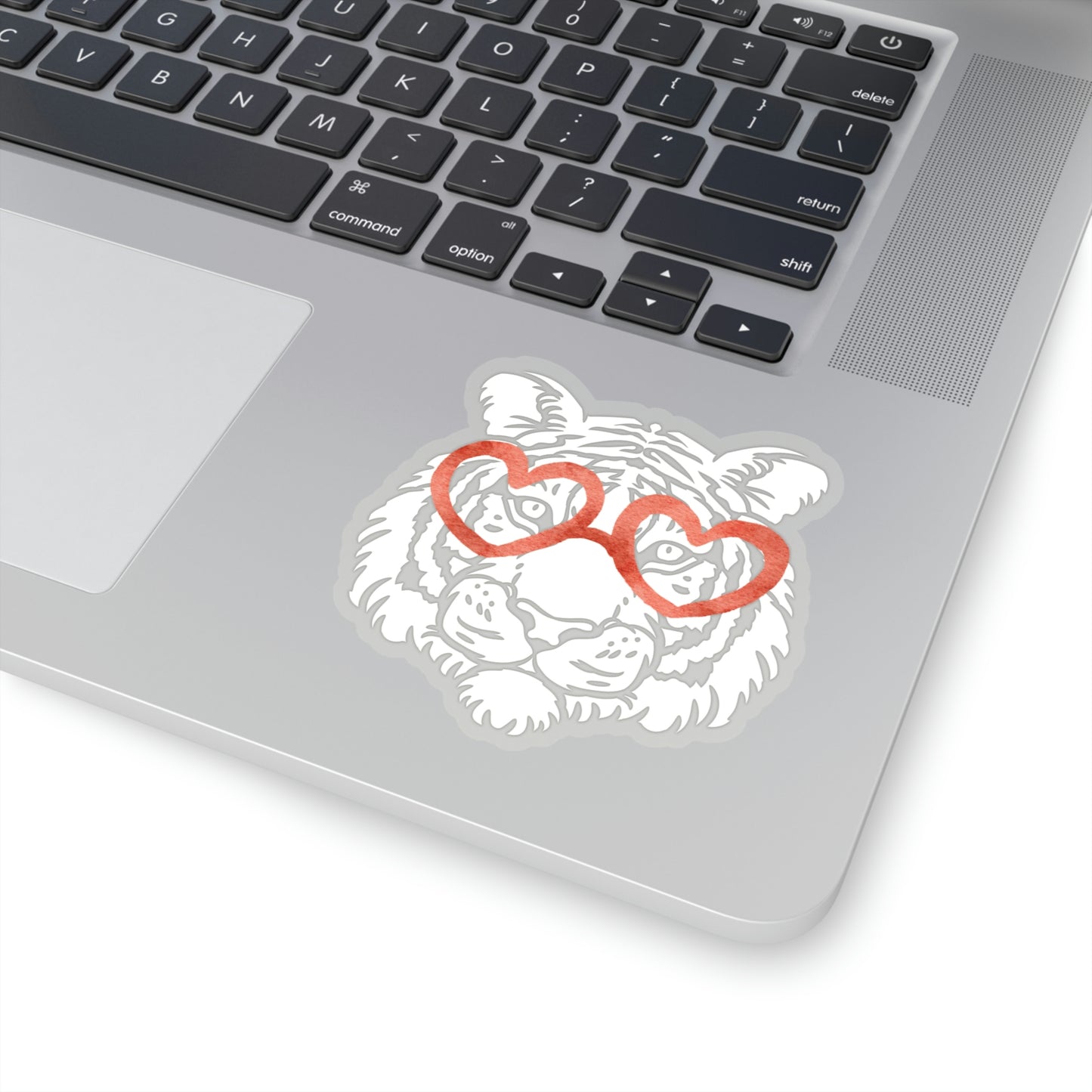 Tiger Heart Glasses Vinyl Kiss-Cut Sticker - BowsAndArtsDesigns