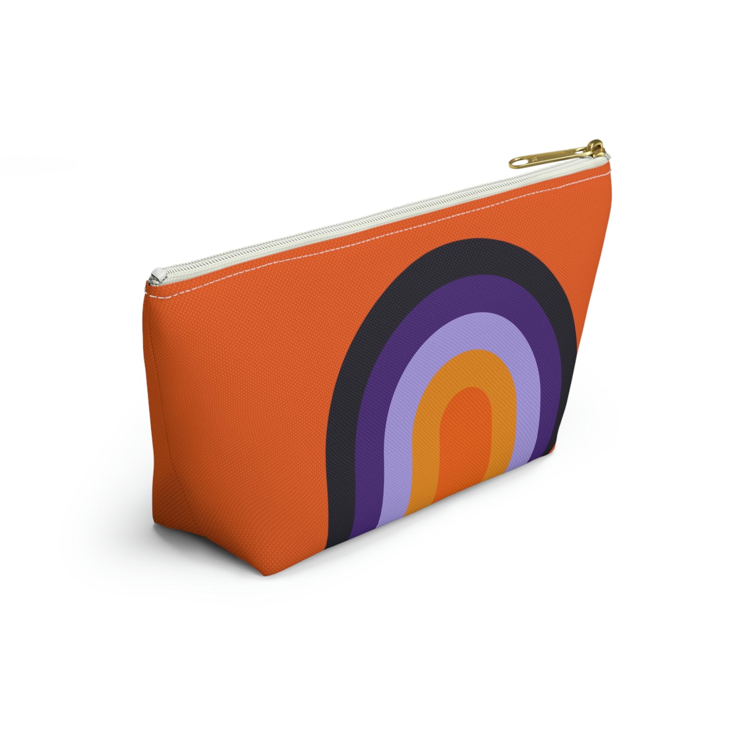 Purple & Orange Rainbow Pouch with T-bottom - BowsAndArtsDesigns