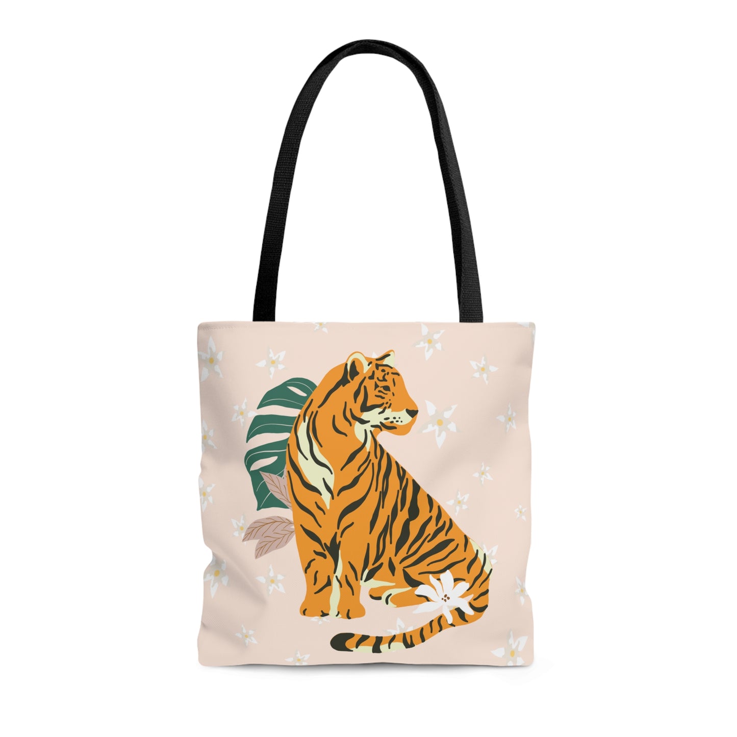 Boho Tiger & Lilies Canvas Tote Bag