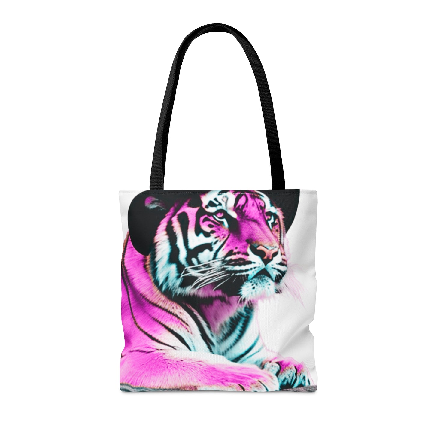 Hot Pink Tiger & Blue Hat Tote Bag