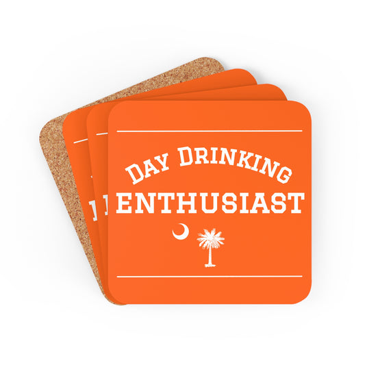 Orange Day Drinking Enthusiast Coaster Set