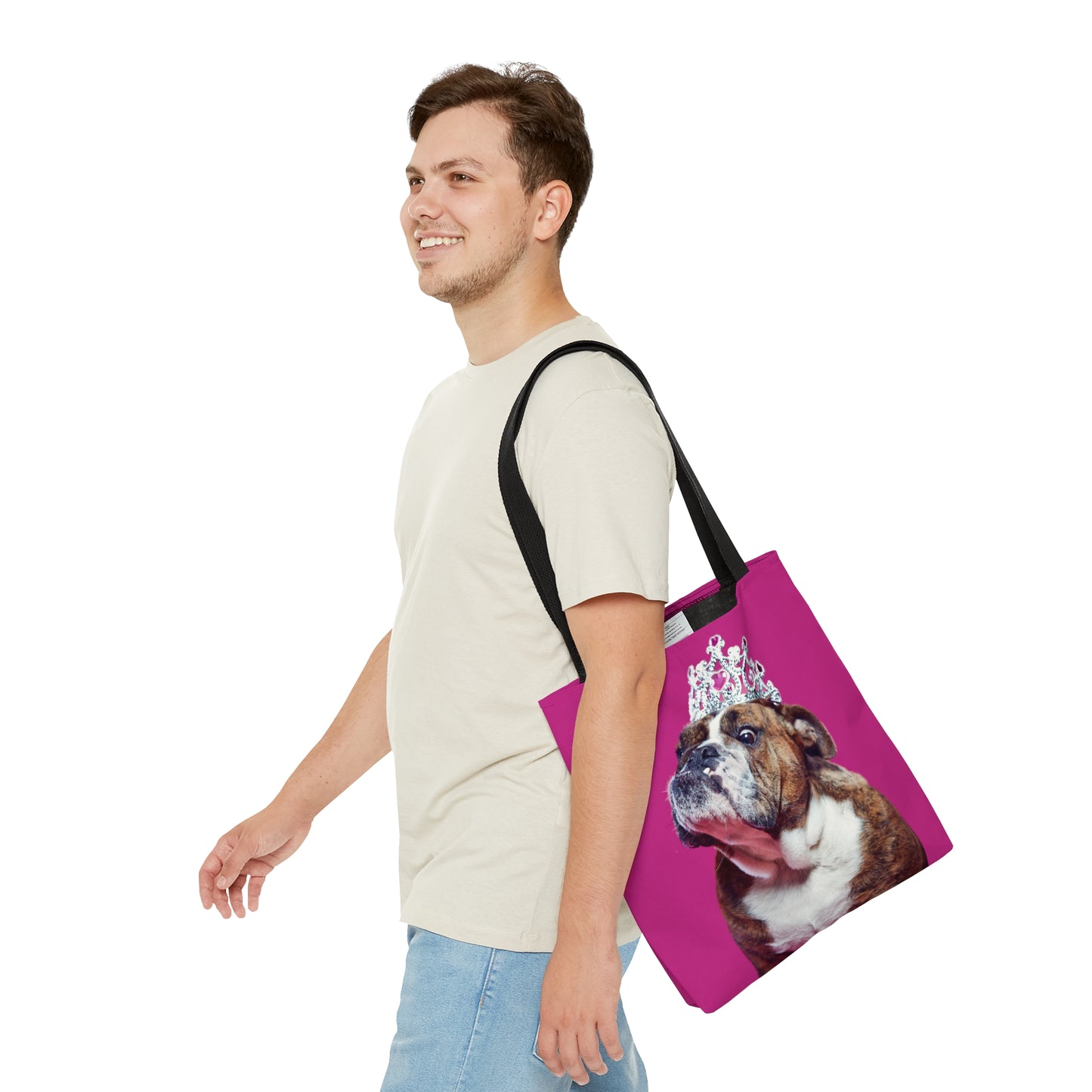 Princess Bulldog Canvas Tote Bag