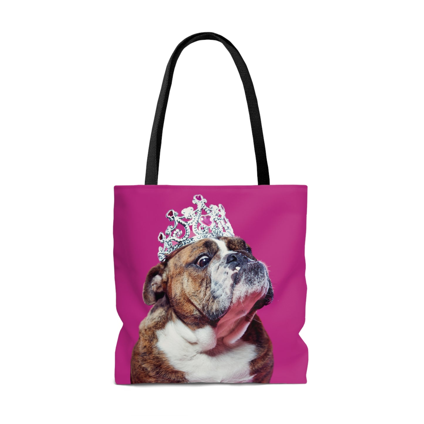 Princess Bulldog Canvas Tote Bag