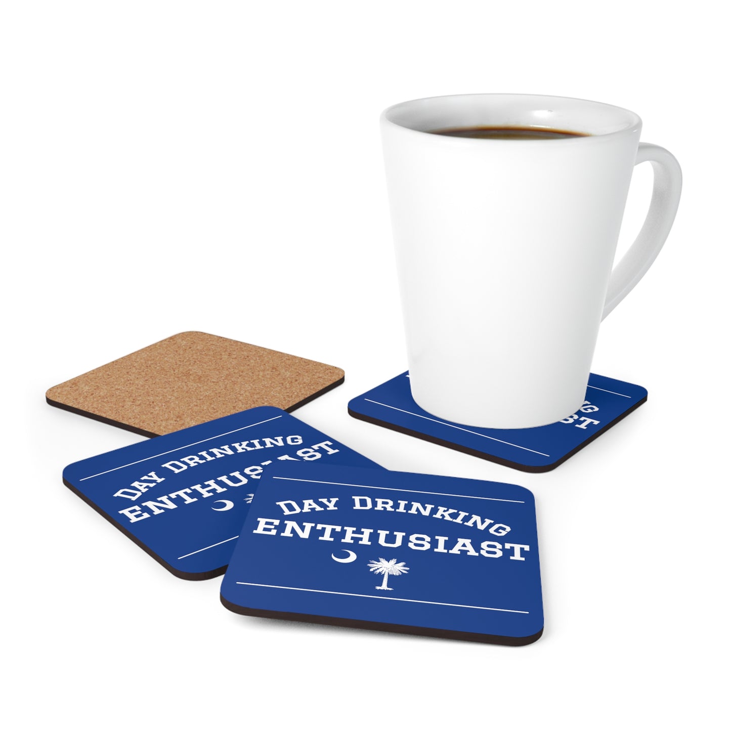 Blue & White Day Drinking Enthusiast Coaster Set