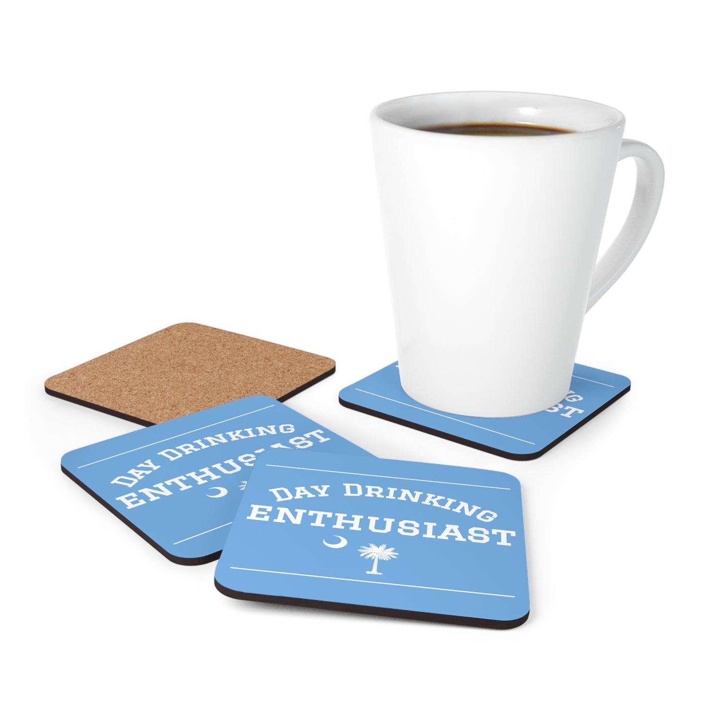 Blue Sky & White Day Drinking Enthusiast Coaster Set
