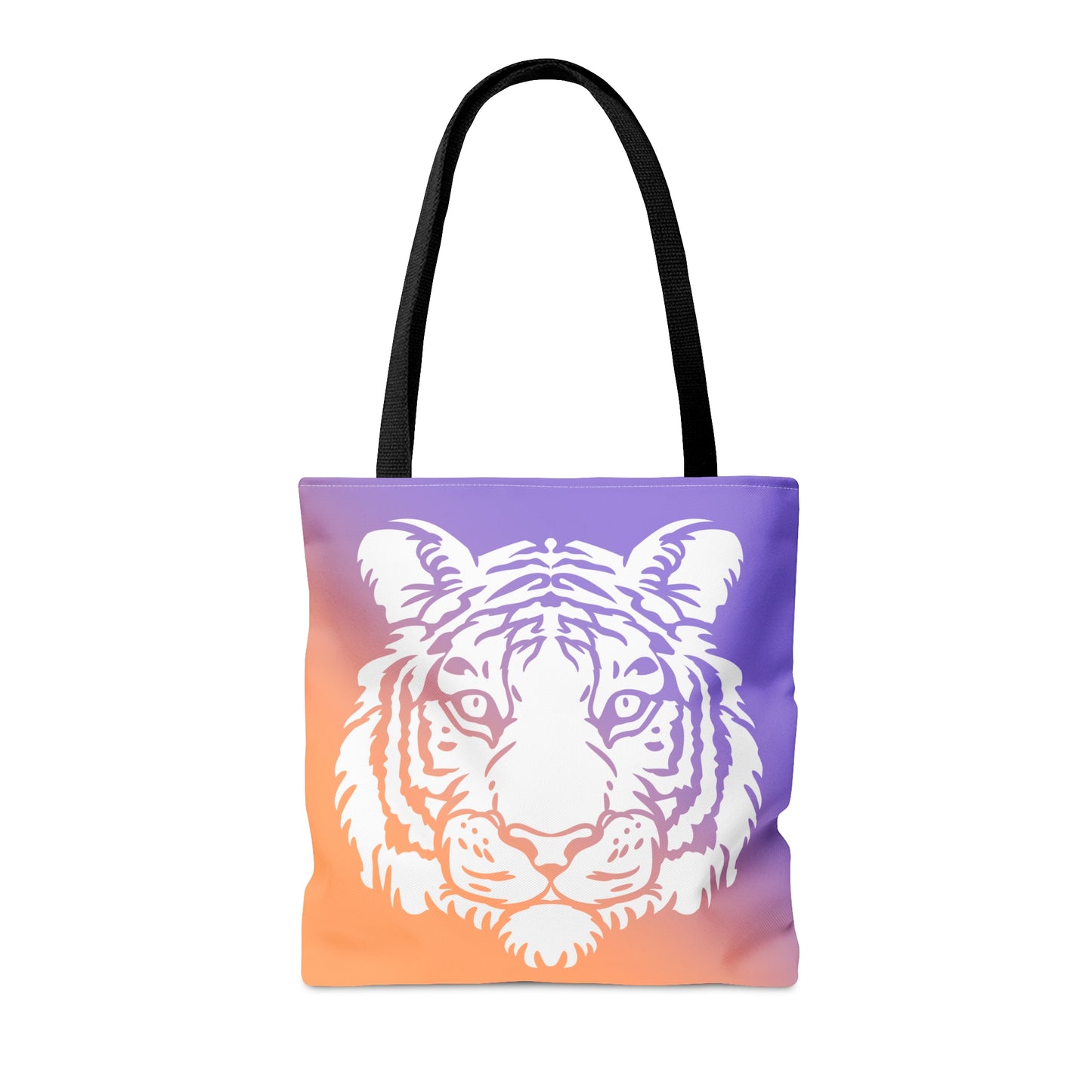 Purple & Orange Gradient Tiger Canvas Tote Bag