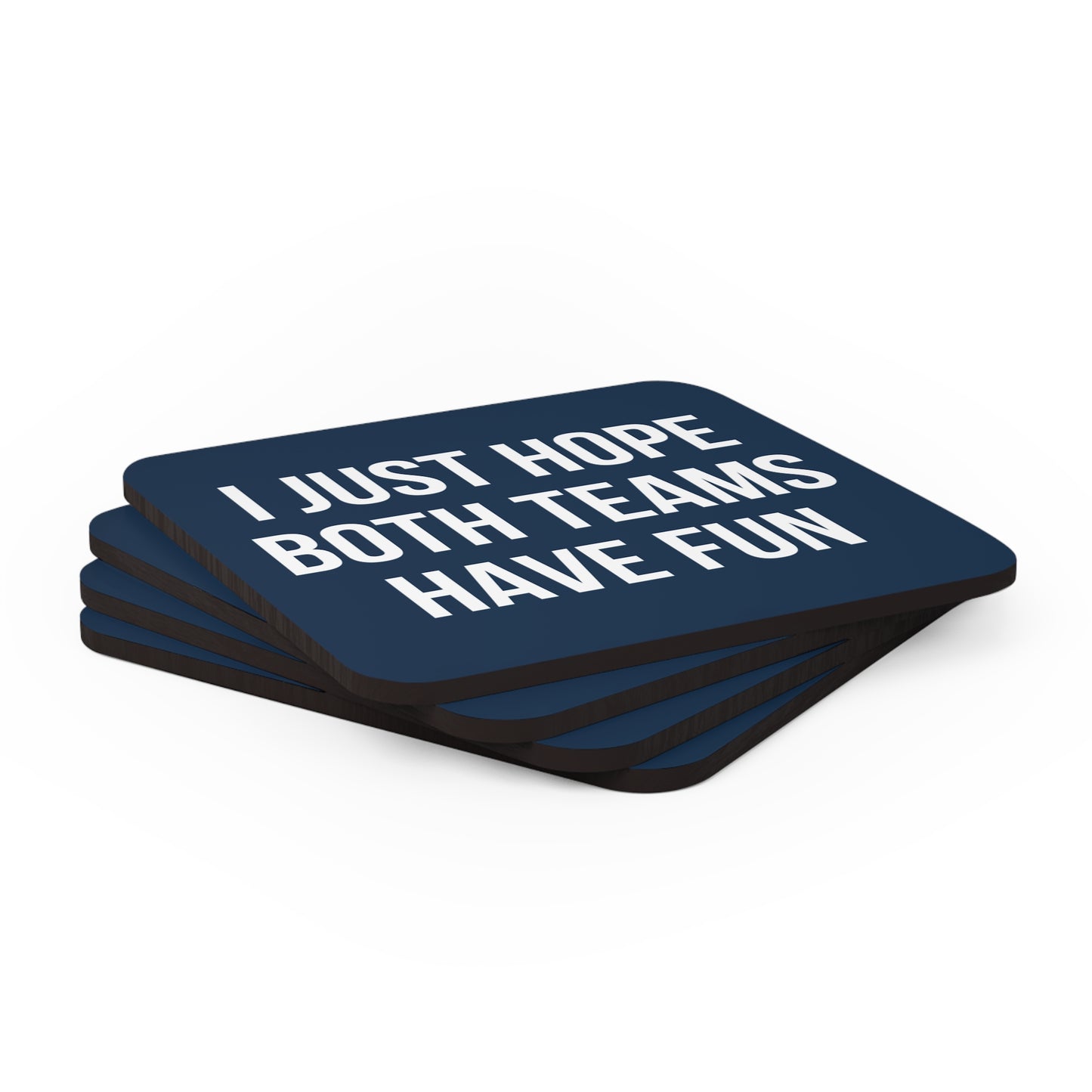 Blue Navy Both Teams Coaster Set