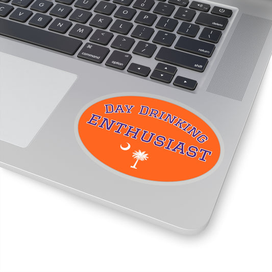 Orange & Purple Day Drinking Enthusiast Sticker