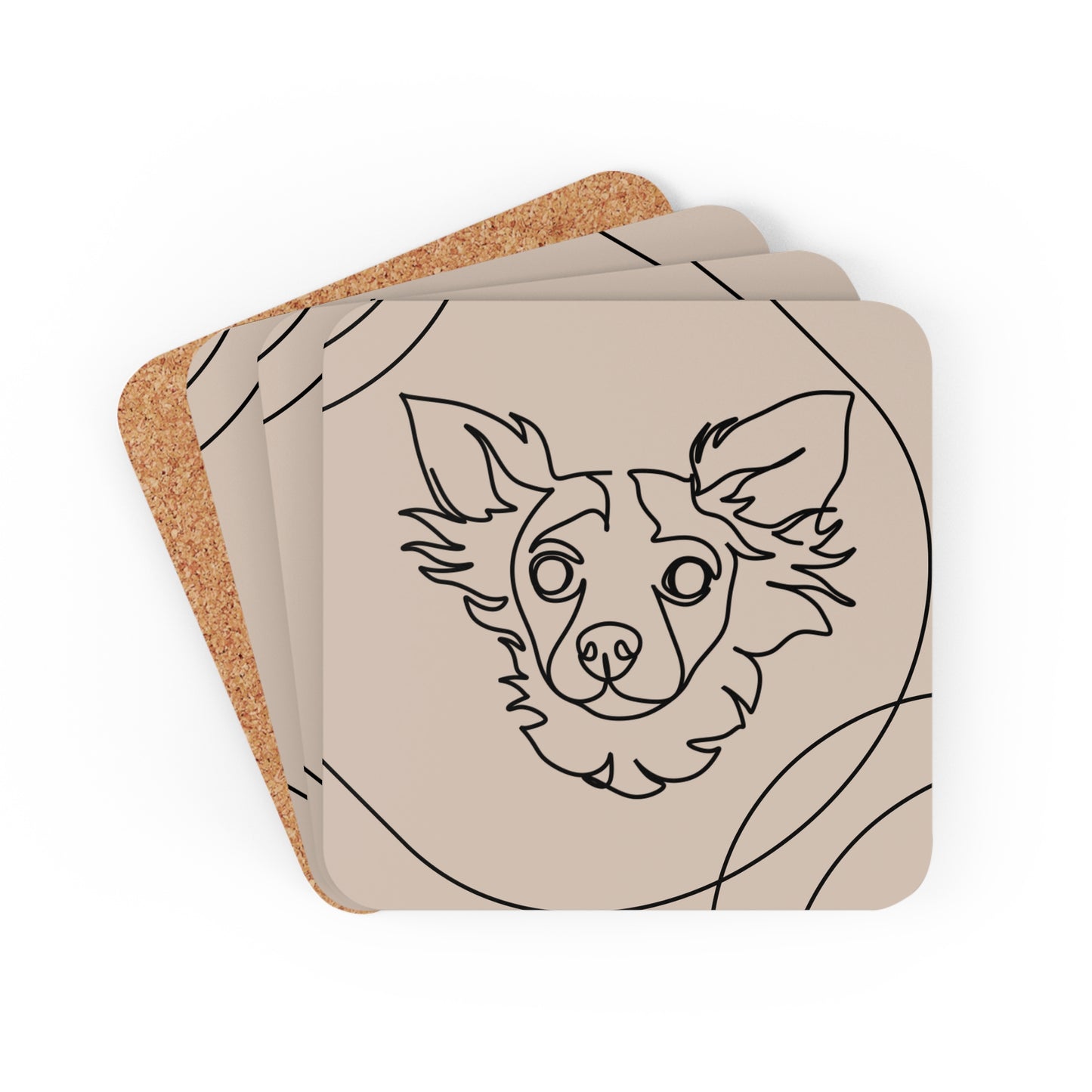 Chihuahua Aesthetic Coaster Set