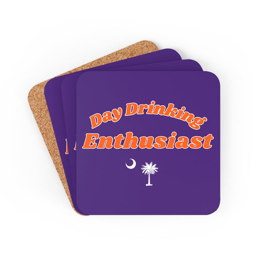 Purple & Orange Day Drinking Enthusiast Coaster Set