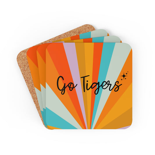 Go Tigers Starburst Coaster Set