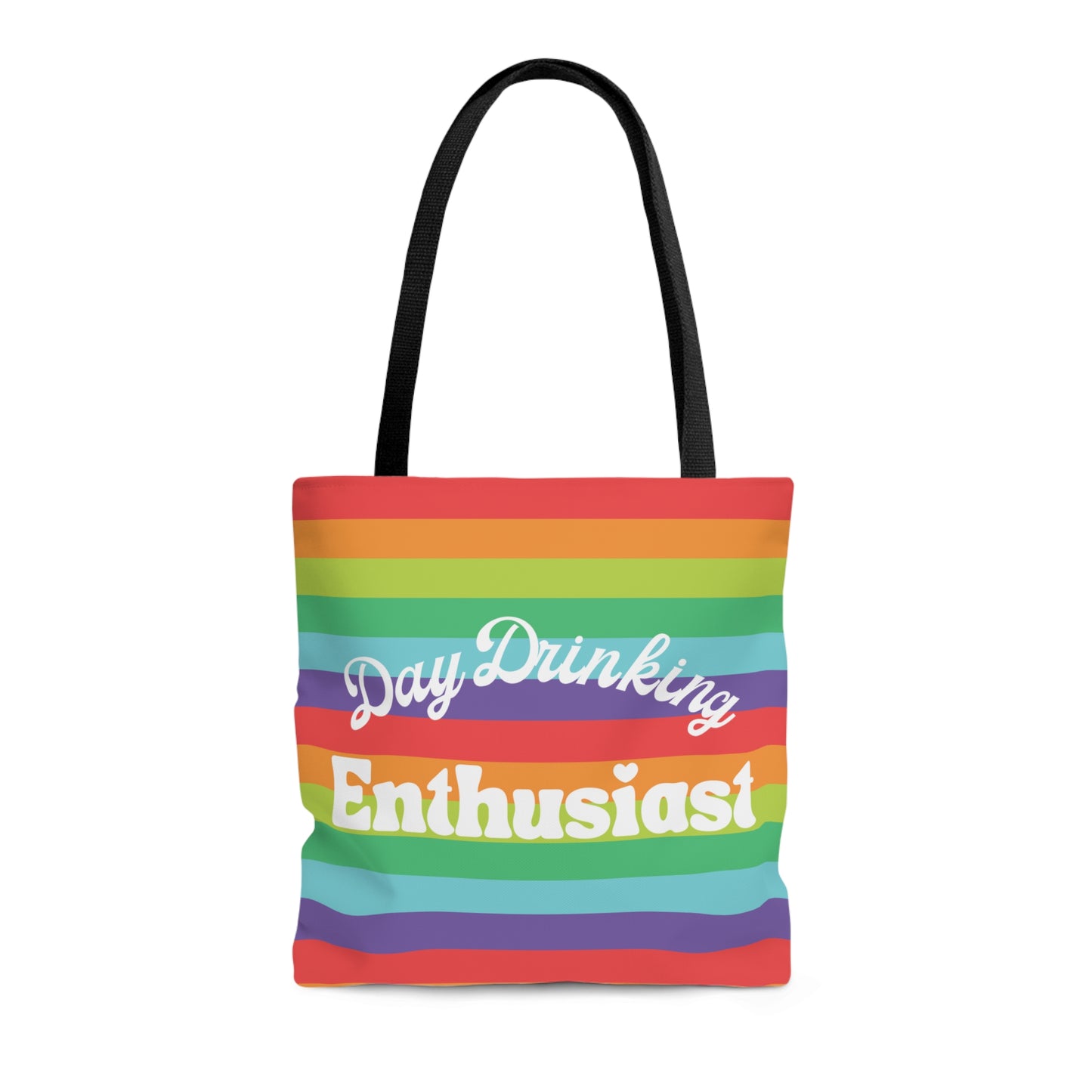Day Drinking Enthusiast Tropical Rainbow Tote Bag