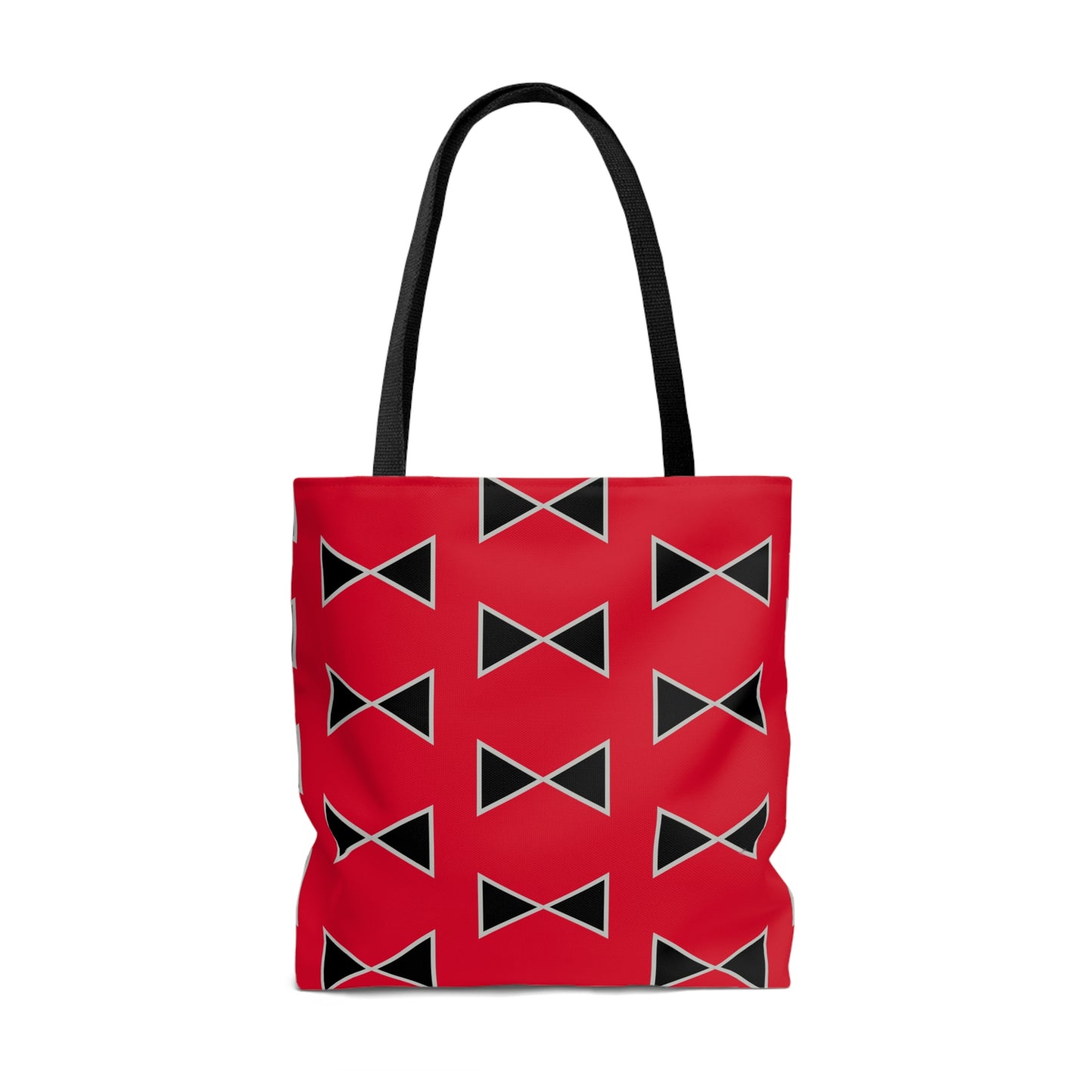 Red & Black Bows Canvas Tote Bag