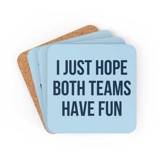Blue Both Teams Coaster Set
