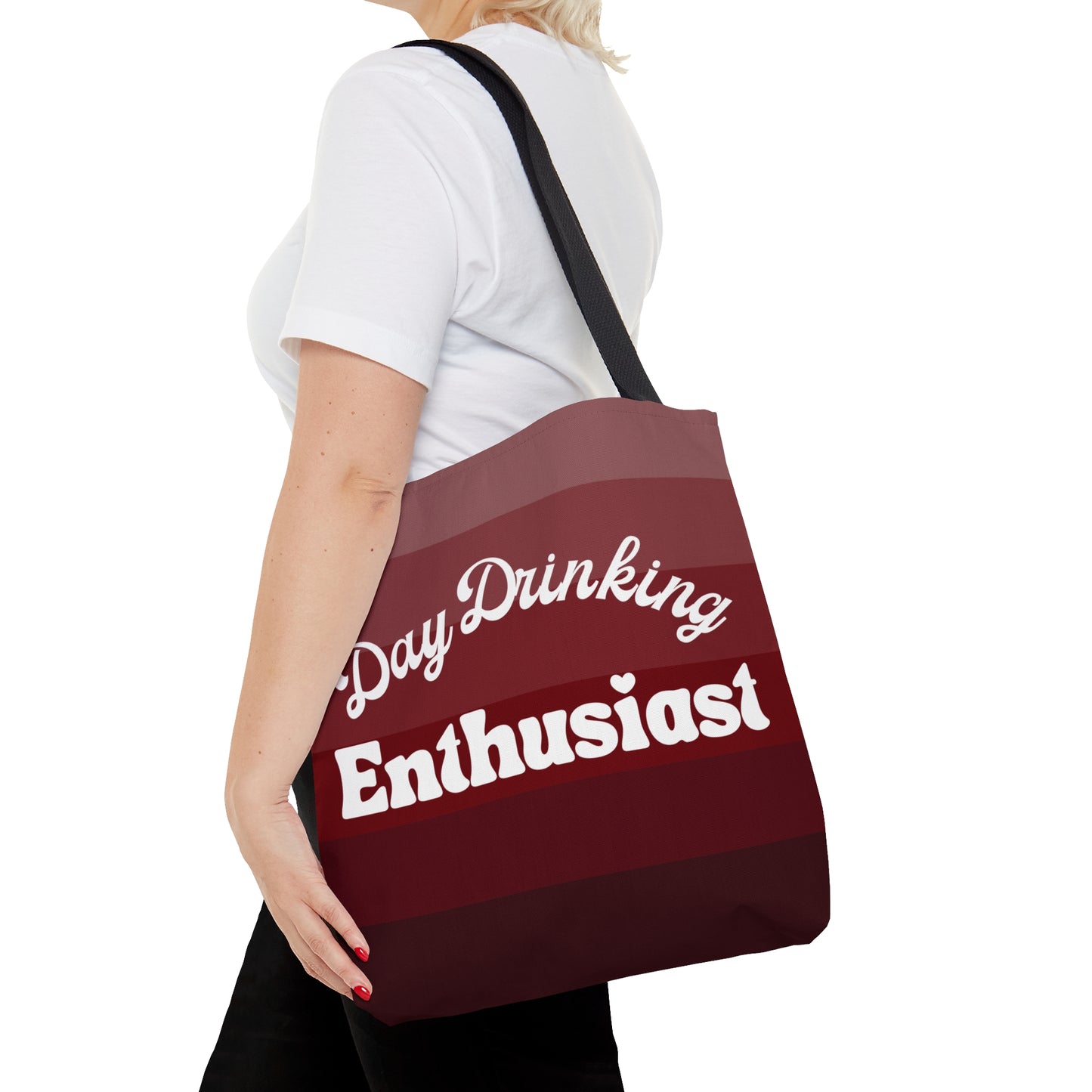 Garnett Maroon Day Drinking Enthusiast Canvas Tote Bag