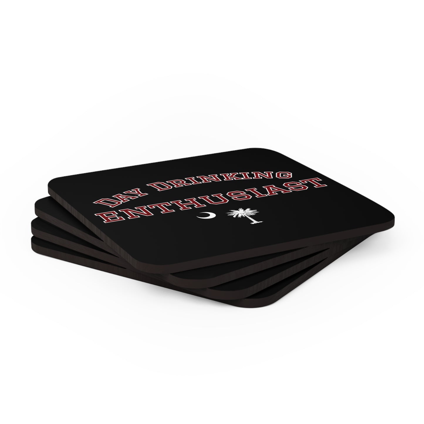 Black & Garnet Day Drinking Enthusiast Coaster Set