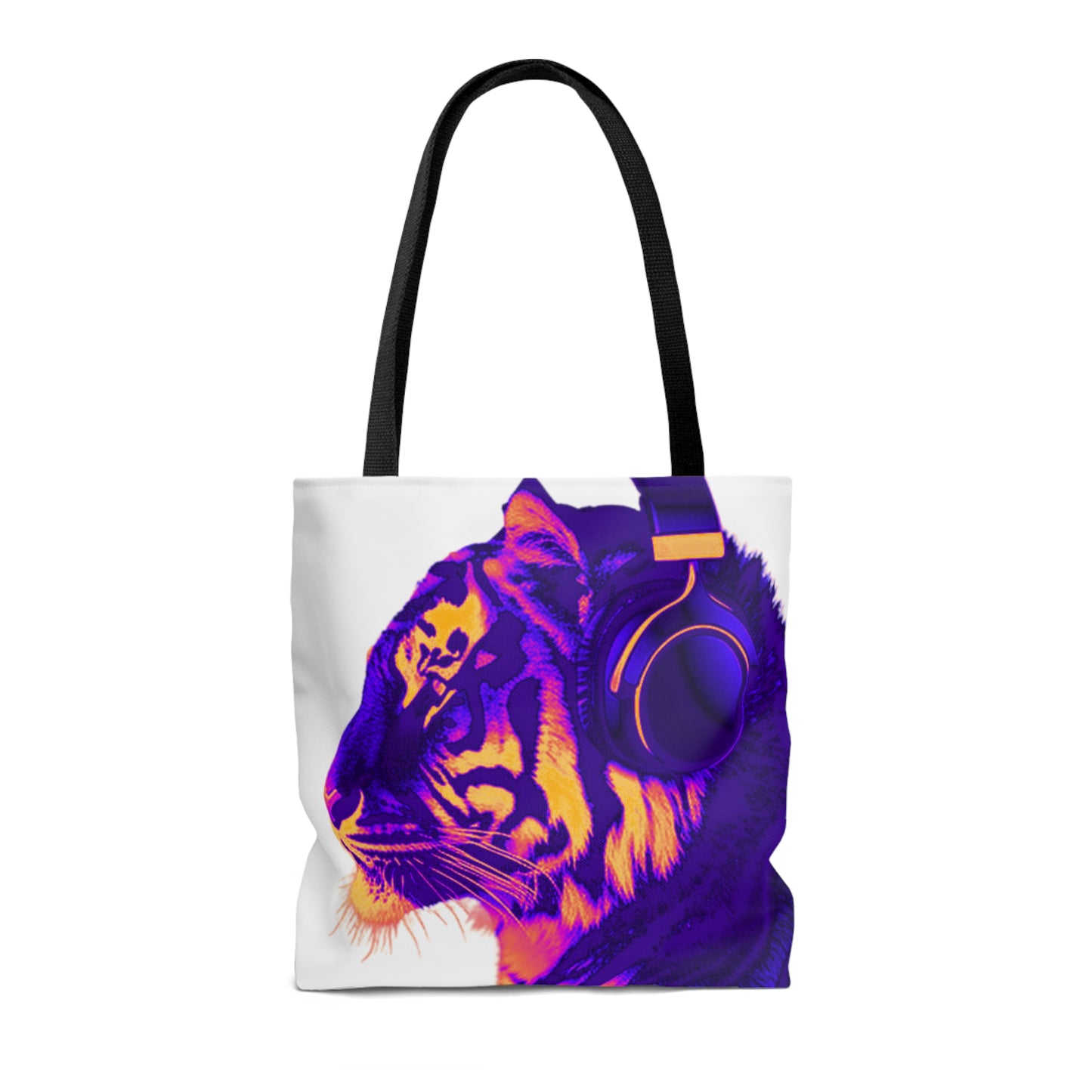 Tiger Headphones Canvas Tote Bag