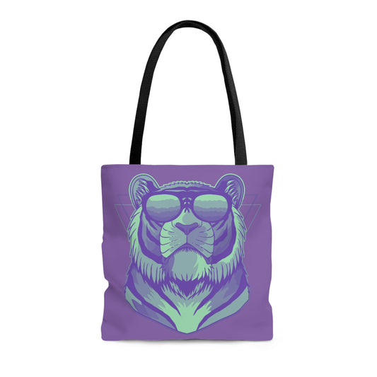 Lavender Mint Tiger Sunnies Canvas Tote Bag