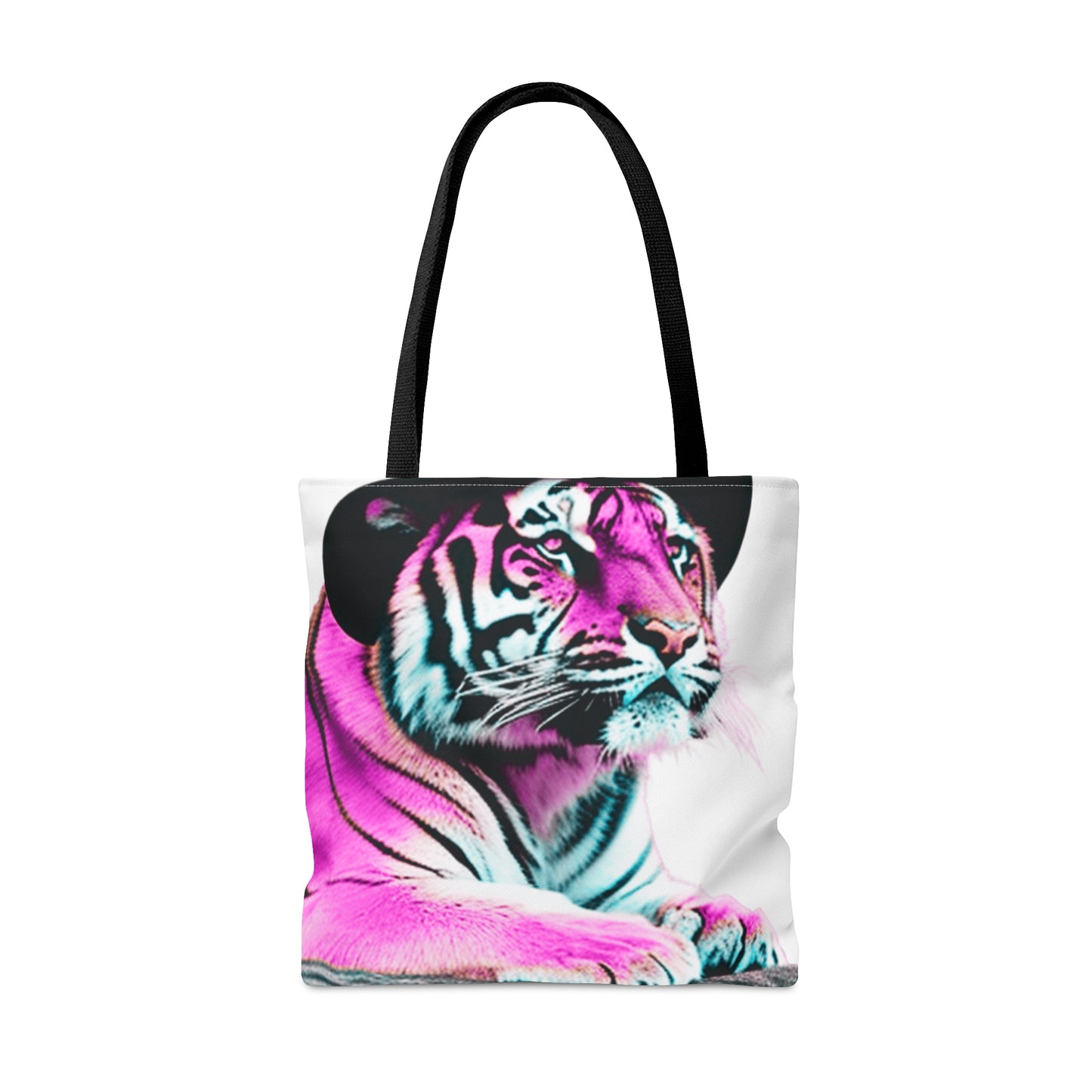 Hot Pink Tiger & Blue Hat Tote Bag