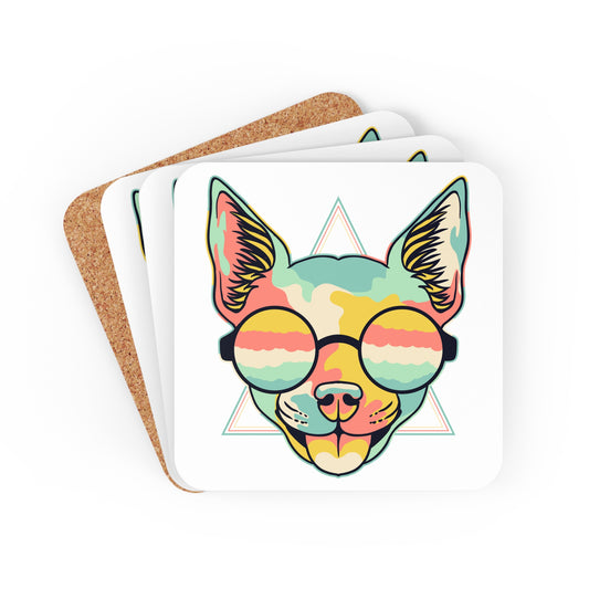 Retro Chihuahua Sunnies Coaster Set