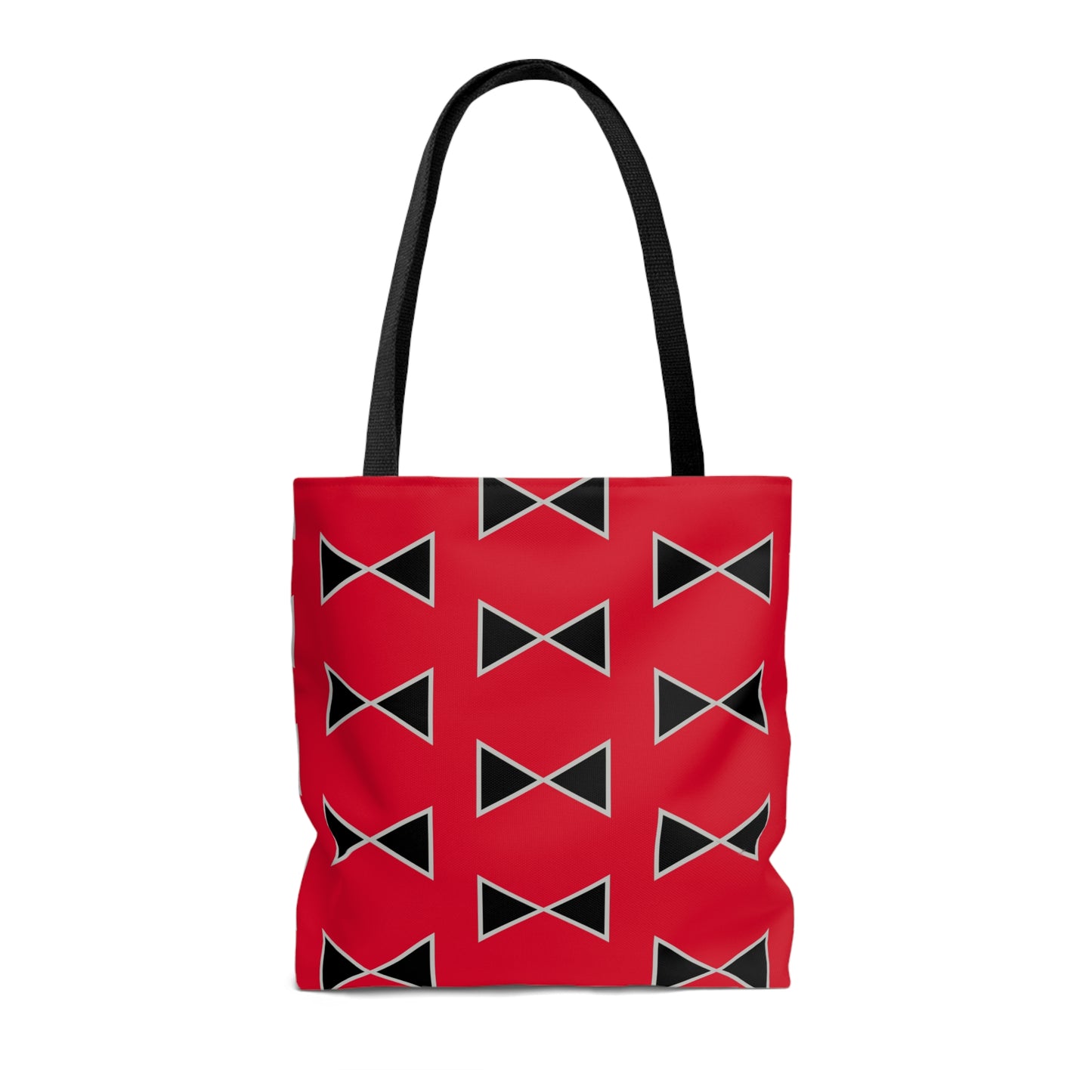 Red & Black Bows Canvas Tote Bag