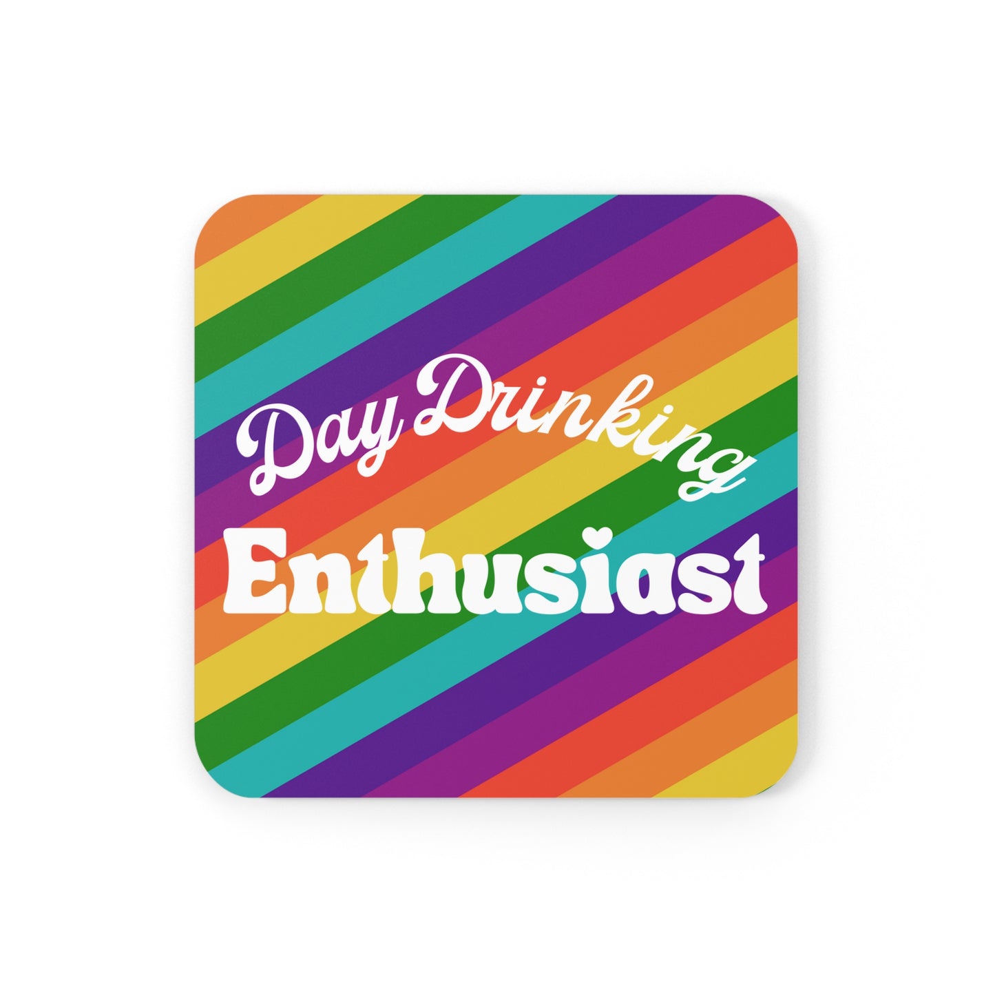 Day Drinking Enthusiast Rainbow Coaster Set