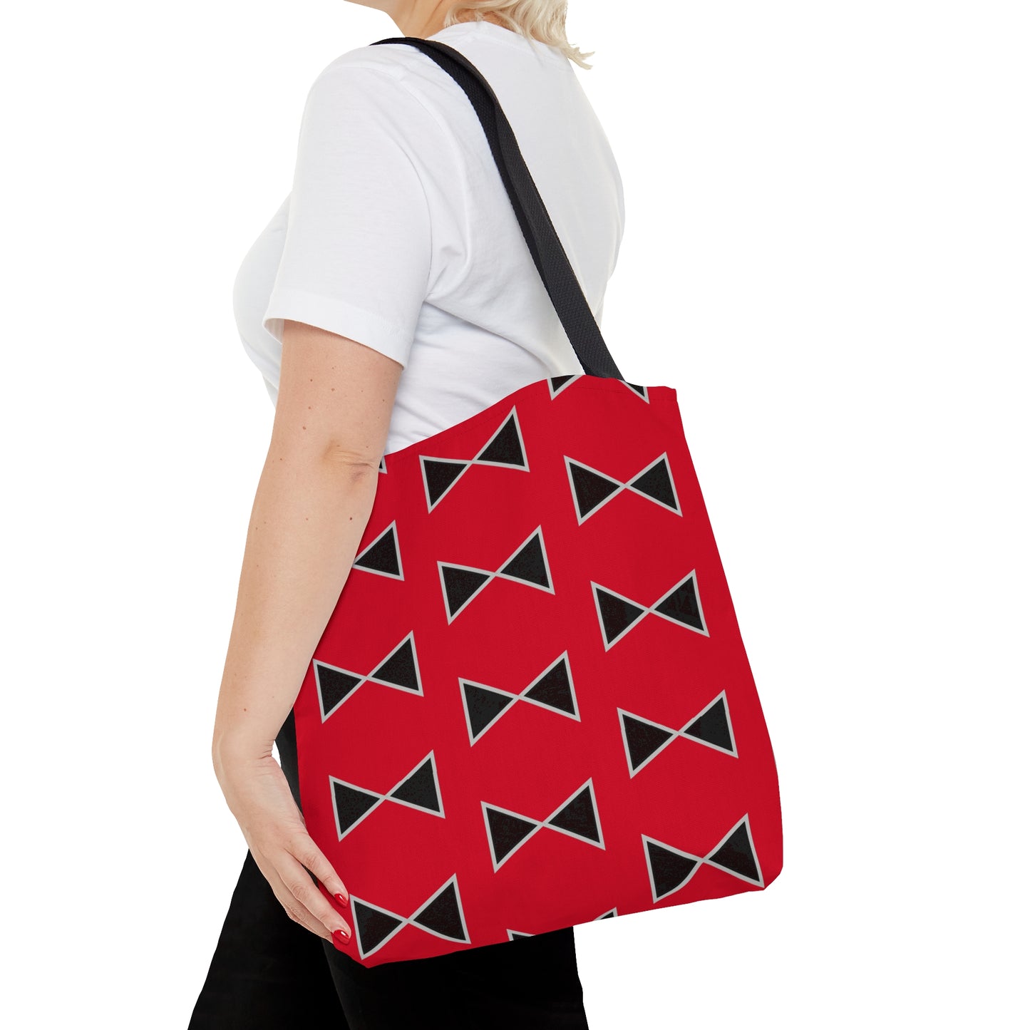 Red & Black Bows Canvas Tote Bag
