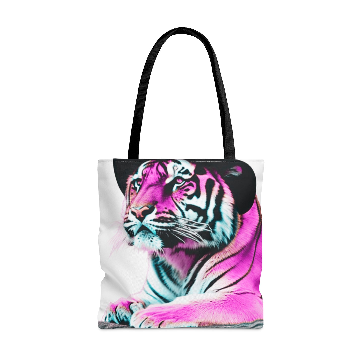 Hot Pink Tiger & Blue Hat Tote Bag