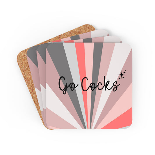 Go Cocks Gamecock Starburst Coaster Set