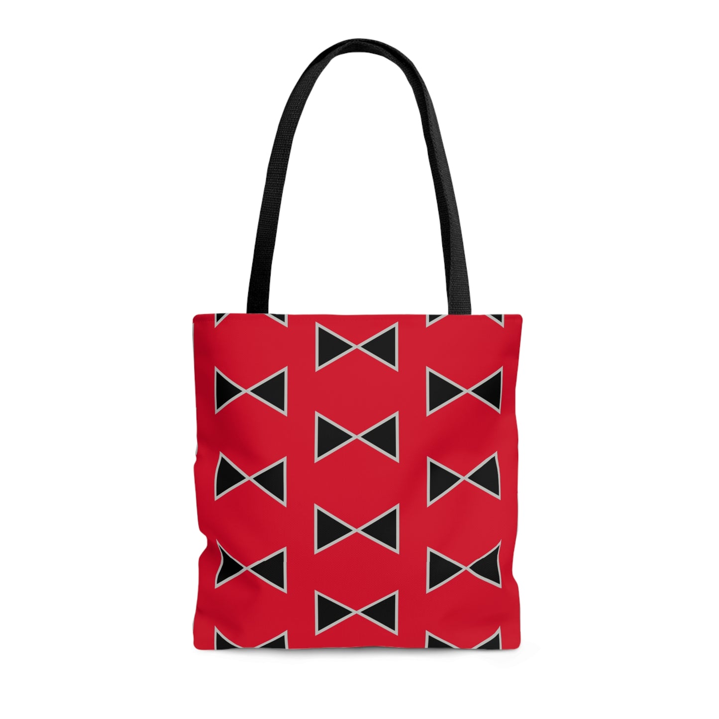 Red & Black Bows Canvas Tote Bag