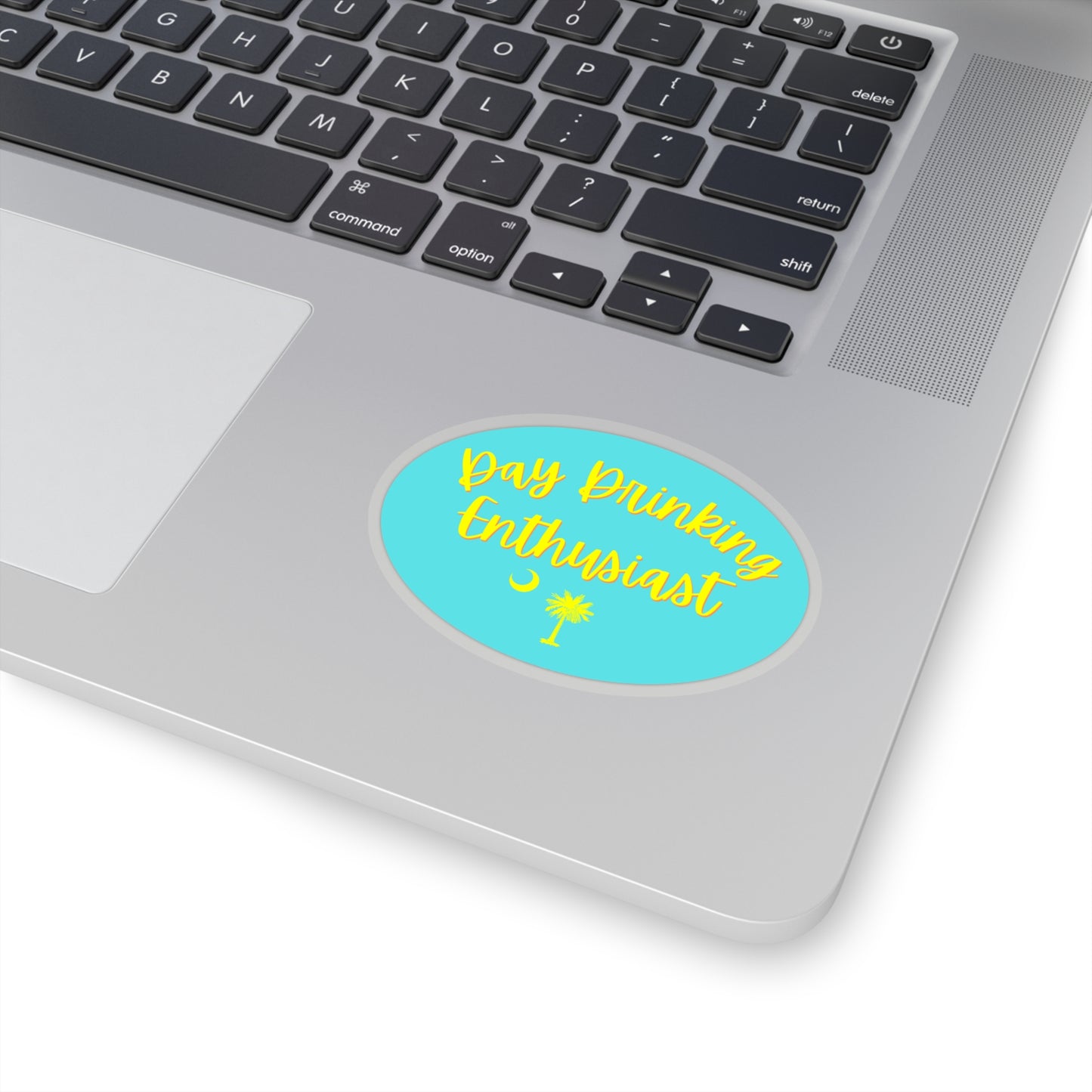 Turquoise & Yellow Day Drinking Enthusiast Sticker