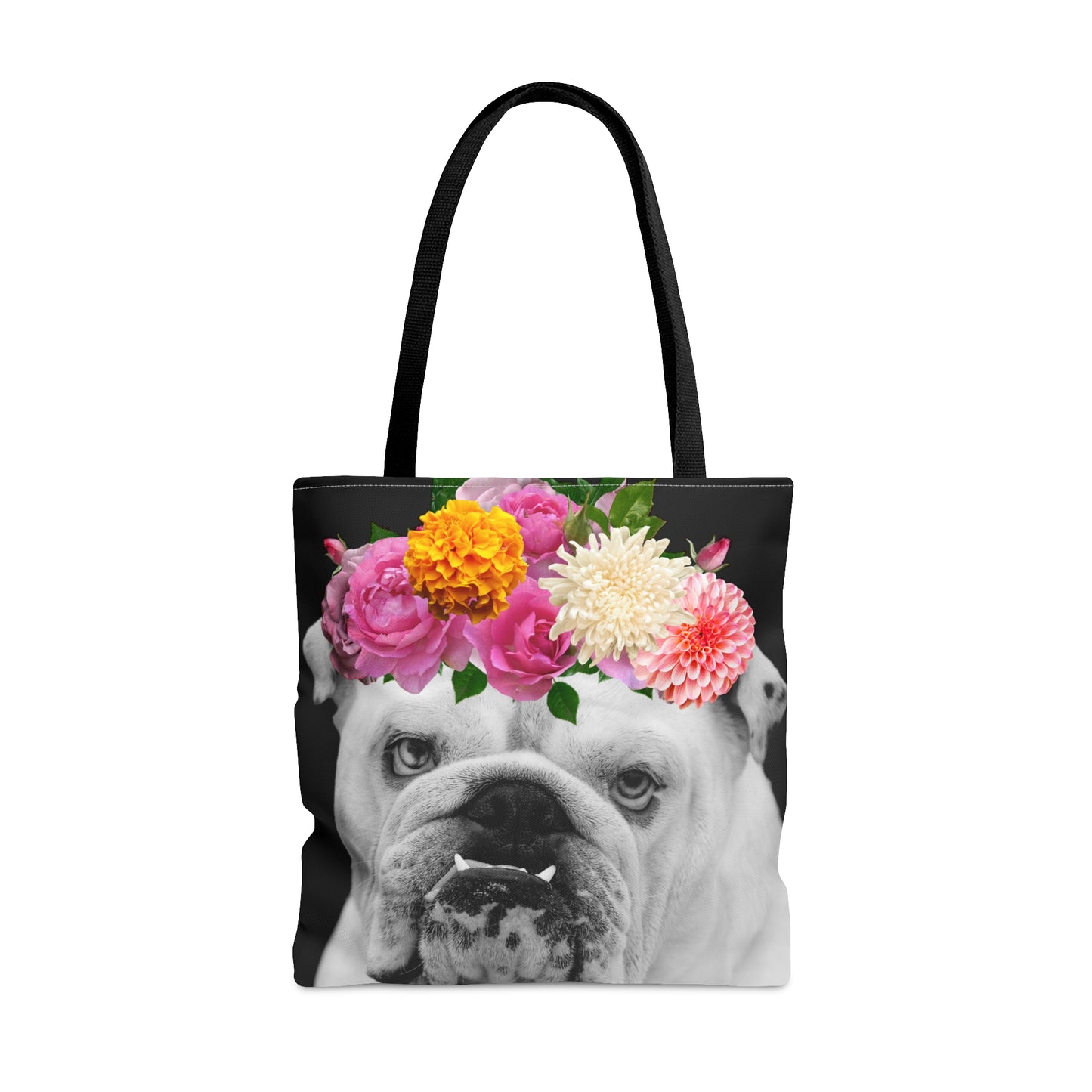 Very Pretty Bulldog Tote Bag | Flower Crown Bulldog