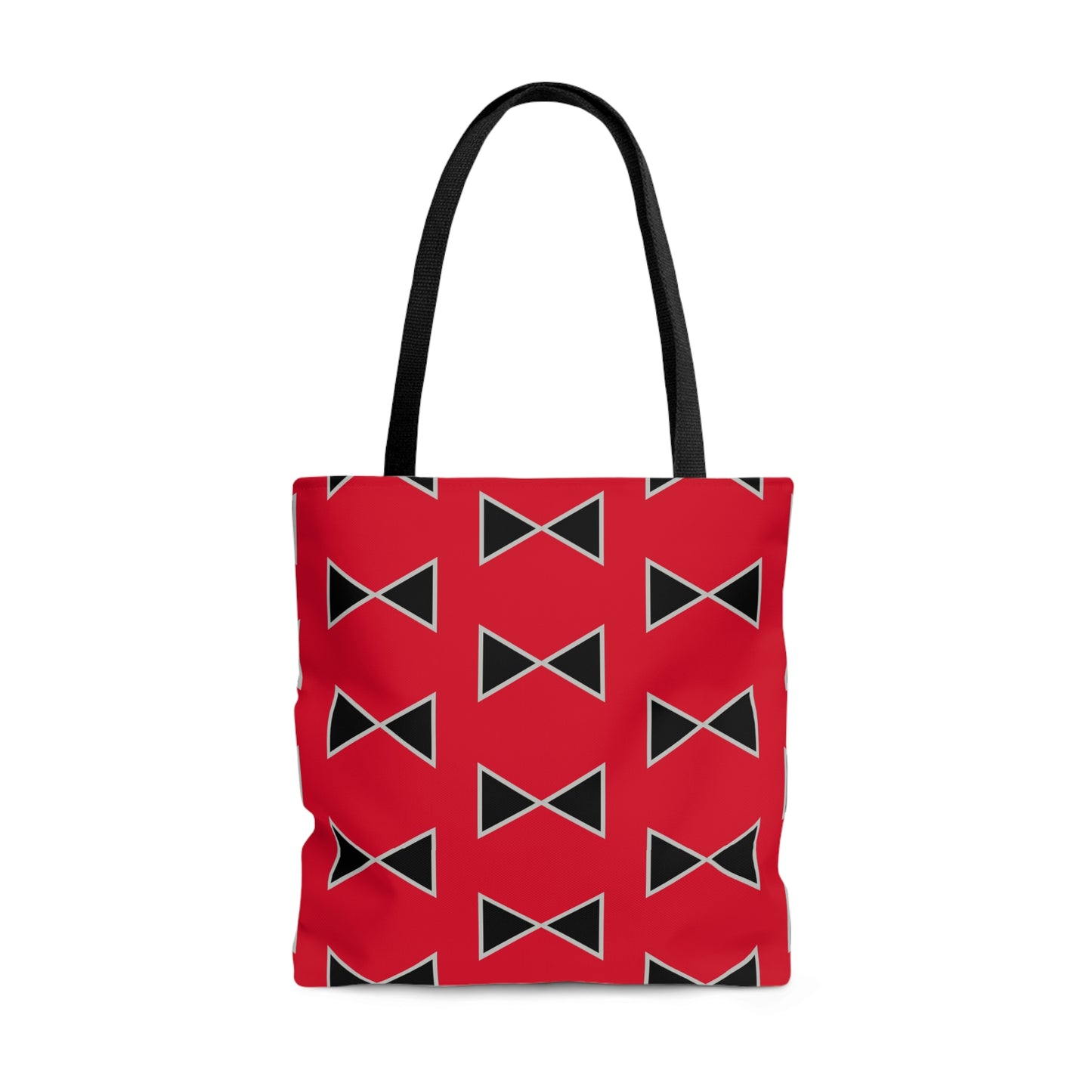 Red & Black Bows Canvas Tote Bag