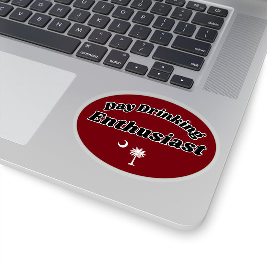 Garnet Cursive Day Drinking Enthusiast Sticker